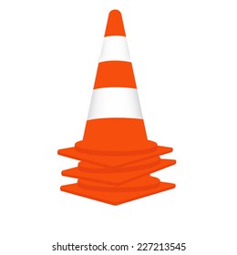 Traffic cone, traffic cone isolated, traffic cone vector, orange traffic cones
