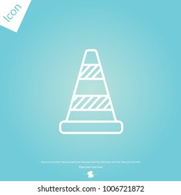Traffic cone line icon