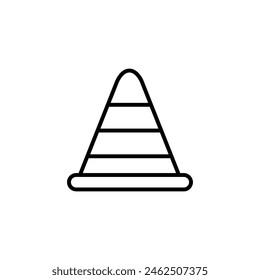 Traffic cone line icon simple illustration on white background..eps