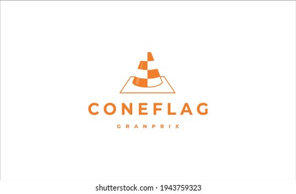 traffic cone logo icon vector design illustration