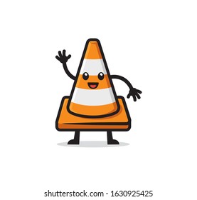 traffic cone mascot character design