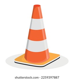 Verkehrskegel	auf weißem Hintergrund