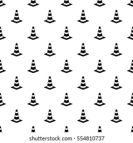 Traffic cone pattern. Simple illustration of traffic cone vector pattern for web design