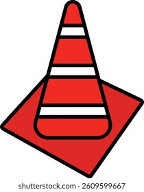 Traffic Cone with Red Base