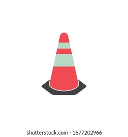 traffic cone road graphic design template vector isolated