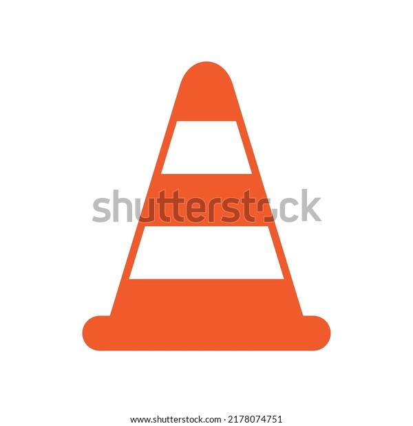 traffic cone road sign icon
vector