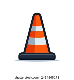 traffic cone safety driving vector illustration template design