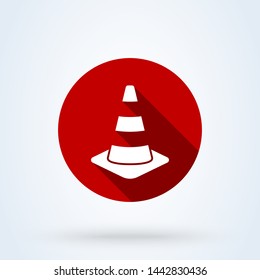 Traffic cone Safety. Simple vector modern icon design illustration.