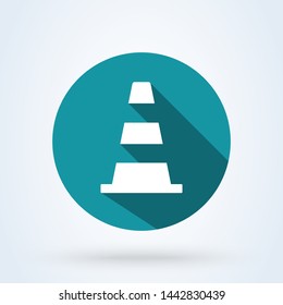 Traffic cone Safety. Simple vector modern icon design illustration.