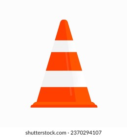 Verkehrskegel-Schild. Vektordesign.