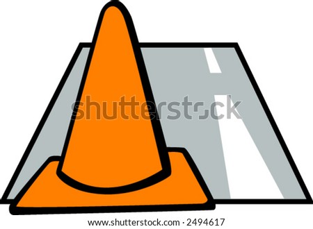 traffic cone in a street