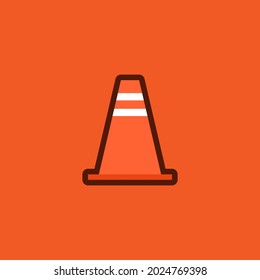 Traffic cone symbol. Traffic logo vector.