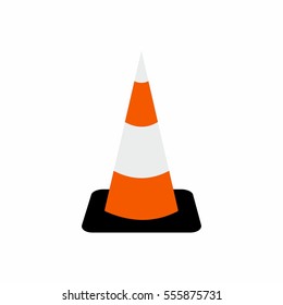 Traffic cone symbol vector design isolated on white background 