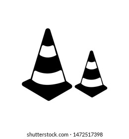 Traffic cone symbol vector icon