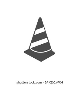 Traffic cone symbol vector icon