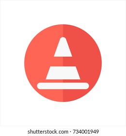 Traffic cone in trendy flat style isolated on white background. Traffic icon symbol for your web site design,Traffic logo, app, UI. Vector illustration, Traffic icon eps10. 