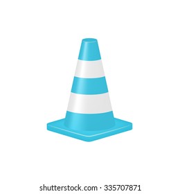 Traffic cone in turquoise design 