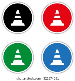 Traffic cone - vector icon