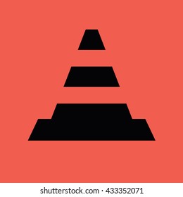 Traffic cone vector icon