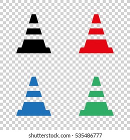 Traffic cone  - vector icon
