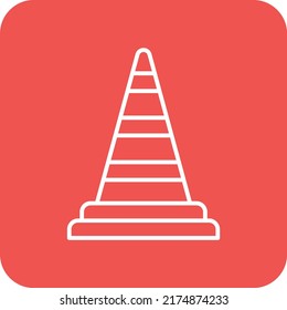 Icono de vector de cono de tráfico. Se puede usar para imprimir, móviles y aplicaciones web.
