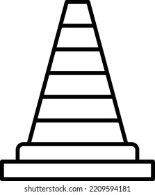 Icono de vector de cono de tráfico. Se puede usar para imprimir, móviles y aplicaciones web.