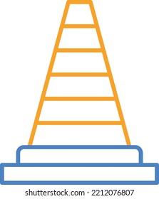 Icono de vector de cono de tráfico. Se puede usar para imprimir, móviles y aplicaciones web.