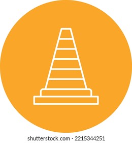 Icono de vector de cono de tráfico. Se puede usar para imprimir, móviles y aplicaciones web.
