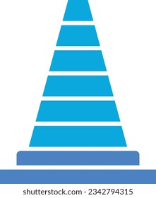 Icono de vector de cono de tráfico. Se puede usar para imprimir, móviles y aplicaciones web.