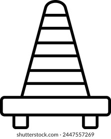 Traffic Cone vector icon. Can be used for printing, mobile and web applications.