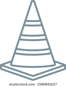 Traffic Cone vector icon. Can be used for printing, mobile and web applications.