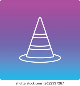 Traffic Cone vector icon. Can be used for printing, mobile and web applications.