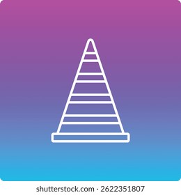 Traffic Cone vector icon. Can be used for printing, mobile and web applications.