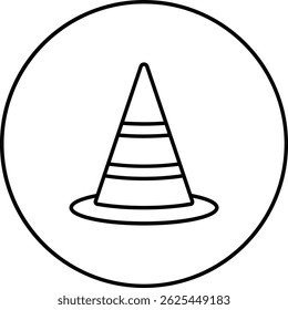 Icono de Vector de cono de tráfico. Se puede utilizar para aplicaciones de impresión, móviles y de Web.
