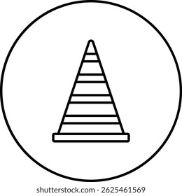 Icono de Vector de cono de tráfico. Se puede utilizar para aplicaciones de impresión, móviles y de Web.