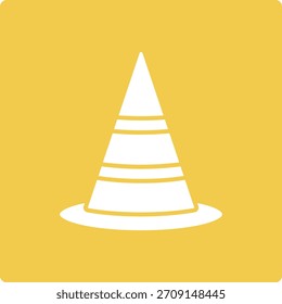 Ícone de vetor do Cone de tráfego. Pode ser usado para impressão, aplicativos móveis e da Web.