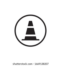 traffic cone vector icon illustration symbol