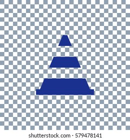 Traffic cone vector icon on transparent background