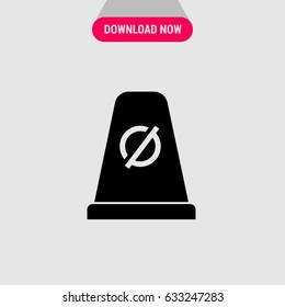 Traffic Cone Vector Icon, The symbol of cone for roads. Simple, modern flat vector illustration for mobile app, website or desktop app 