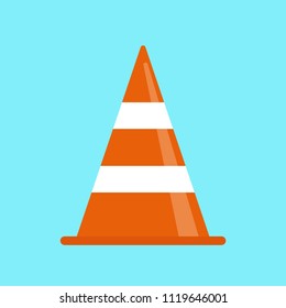 Traffic cone. Vector illustration.
