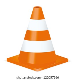 Traffic cone. Vector illustration