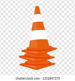 Traffic cone. Vector illustration.