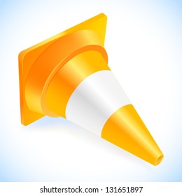 Traffic cone. Vector illustration.