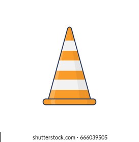 Traffic Cone. Vector Illustration.