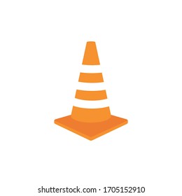 Traffic Cone Vector Illustration Design Template