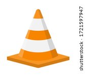 traffic cone Vector illustration , flat design