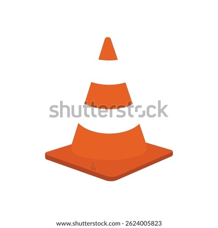 Traffic cone vector illustration isolated on white background