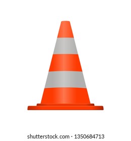 Traffic Cone. Vector road sign