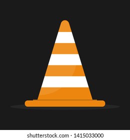 Traffic Cone. Vector road sign