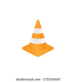 Traffic Cone. Vector road sign